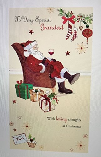 " To A Very Special Grandad " Handmade Christmas Card 