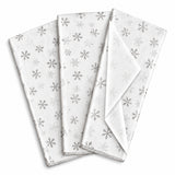 Pack of 5 Christmas Snowflakes Dots Design 50 x 70 cm Luxury Silver Foil Tissue Sheets