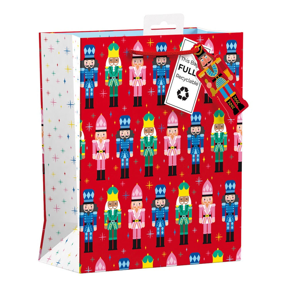 Nutcracker Design Medium Christmas Gift Bag