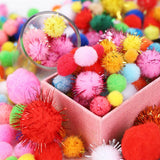 Bag of 30 Pieces 3cm Colorful Pom Pom Balls