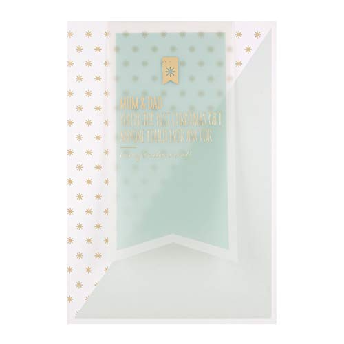 Mum and Dad Christmas Card 'Best Gift'