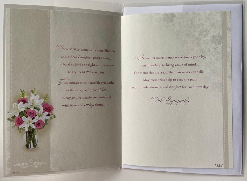 With Deepest Sympathy On The Loss Of Your Daughter Floral Card