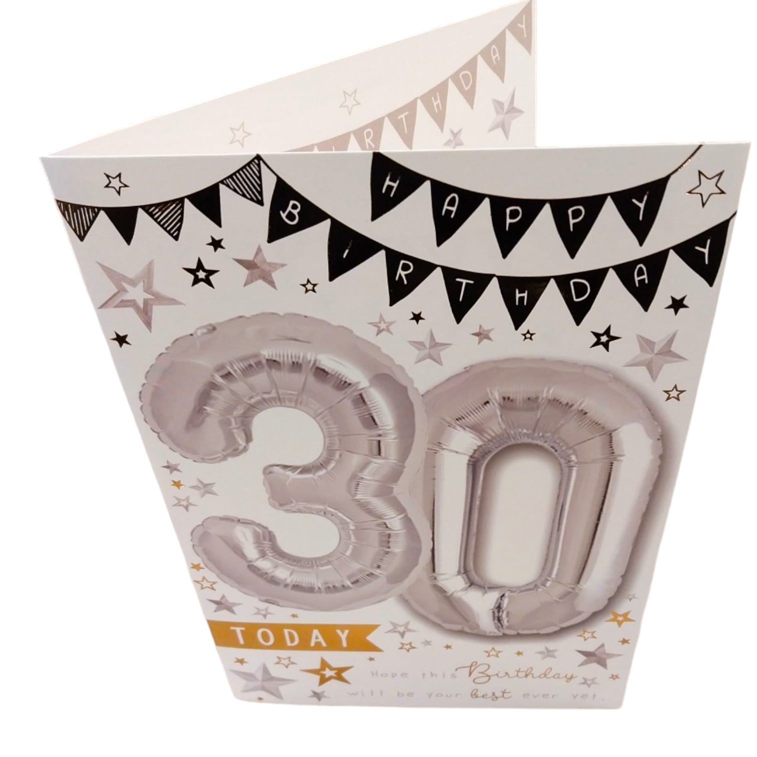 Age 30 today Balloon Boutique Greeting Card