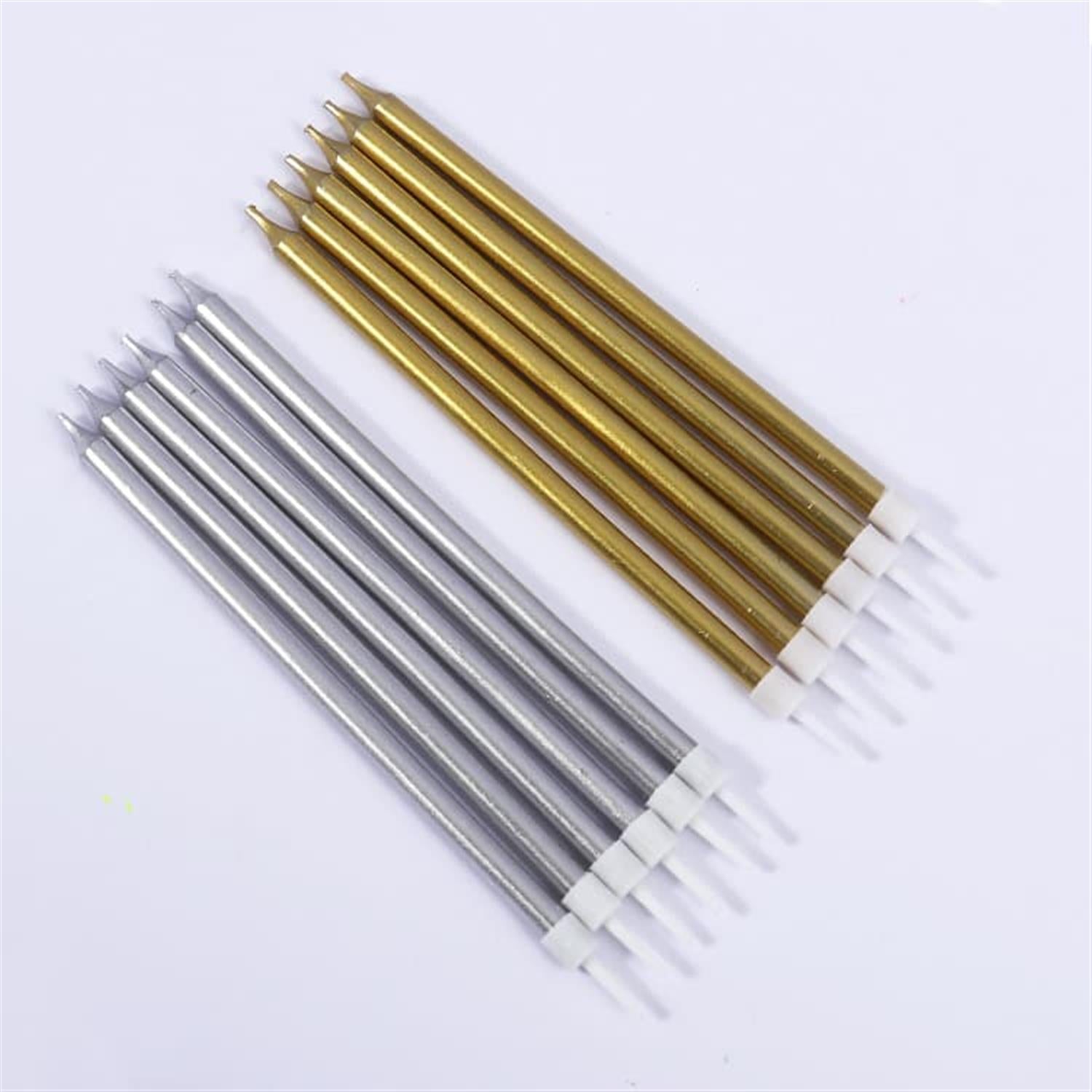 Pack of 6 Silver Smokeless Birthday Cake Candles