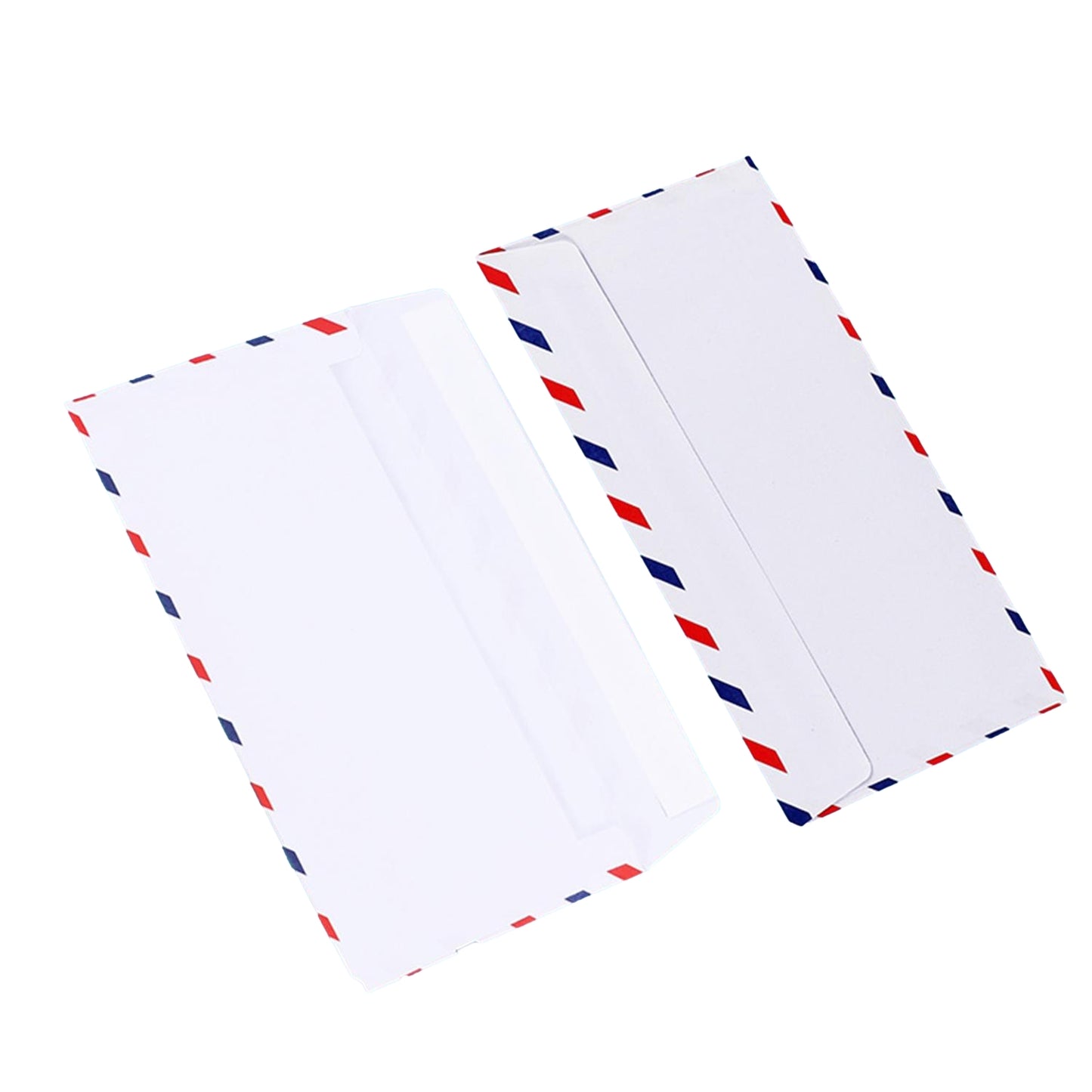 Pack of 25 Red and Blue Strip Self-Adhesive Air Mailing Envelopes 11 x 22cm