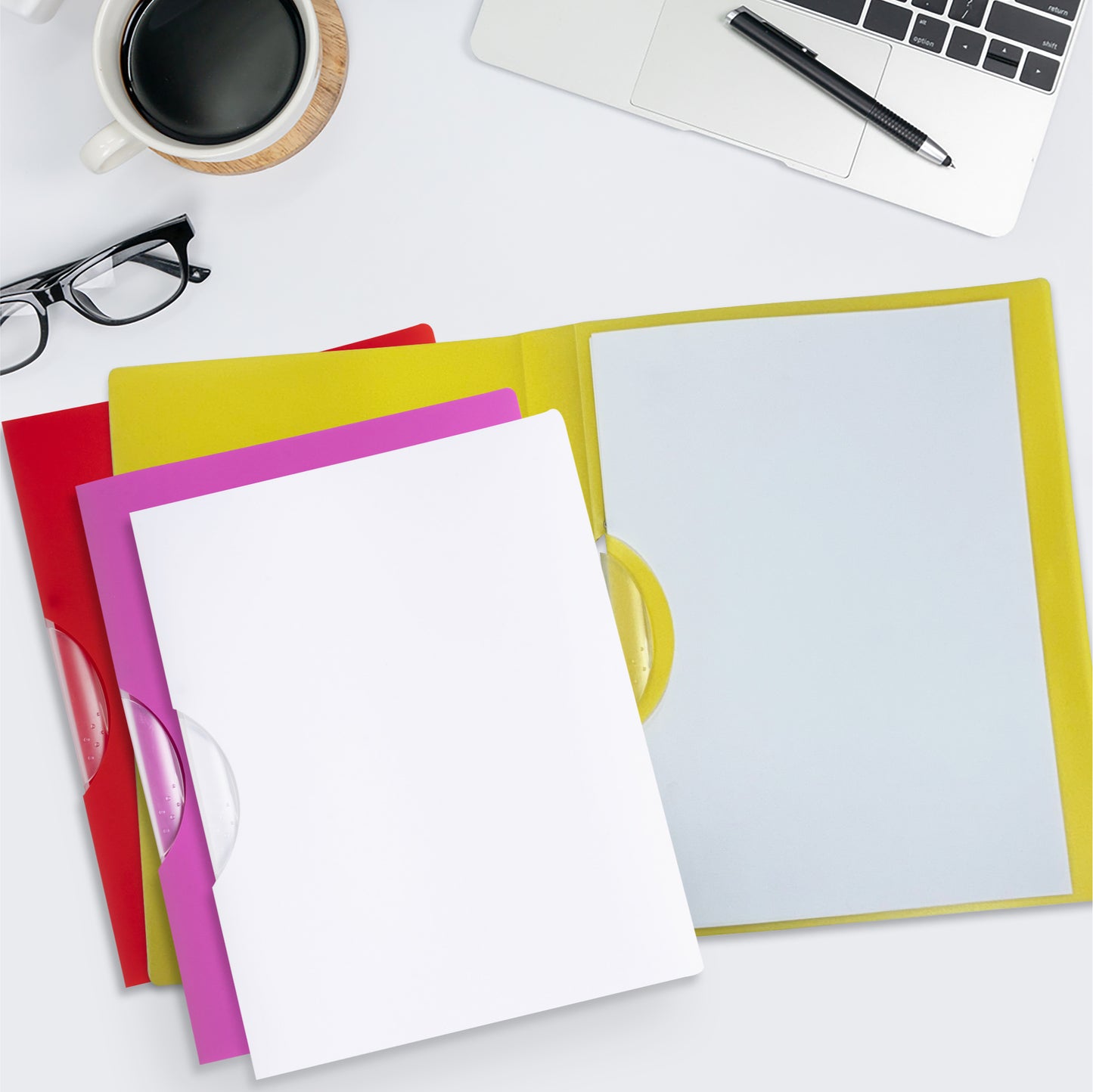 A4 Orange Swing Clip Folder Document File