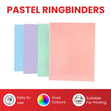A4 Pastel Purple Paper Over Board Ring Binder by Janrax