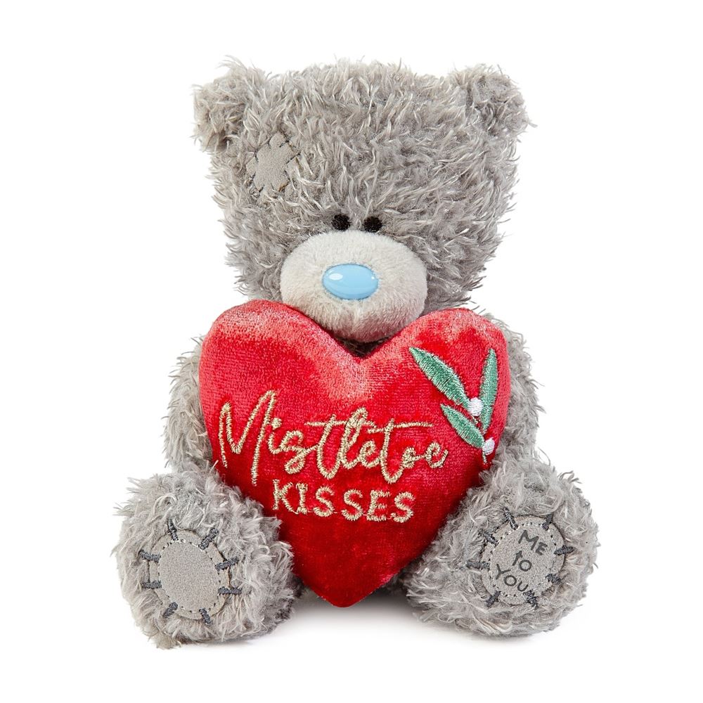 4" Holding Mistletoe Kisses Heart Me to You Bear