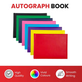 100 Pages Plain Cover Red Autograph Book – School Leavers Signature, End of Term Memory Book