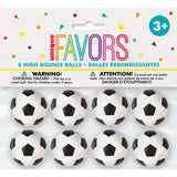 Pack of 8 3D Soccer Bouncy Balls