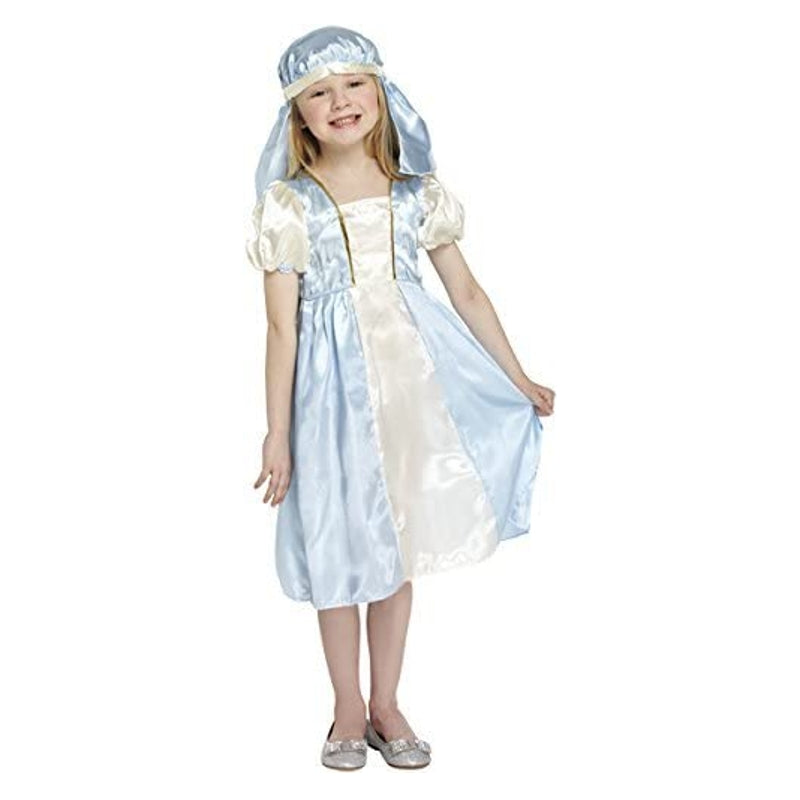 Child Nativity Mary Fancy Dress Up Costume Ages 4-6 Years {DC}
