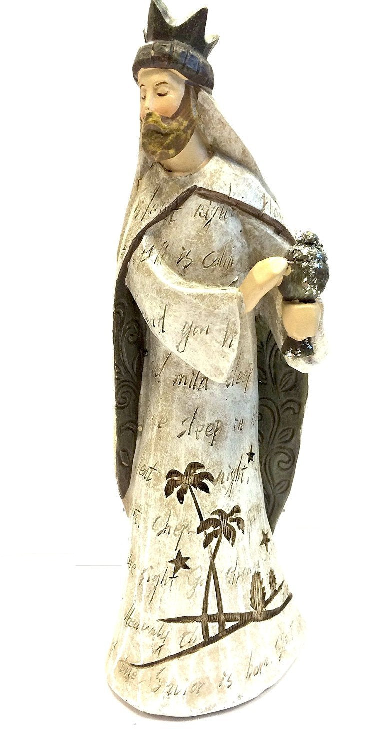Set Of 5 Christmas Nativity Scene Figurine Ornament Statues
