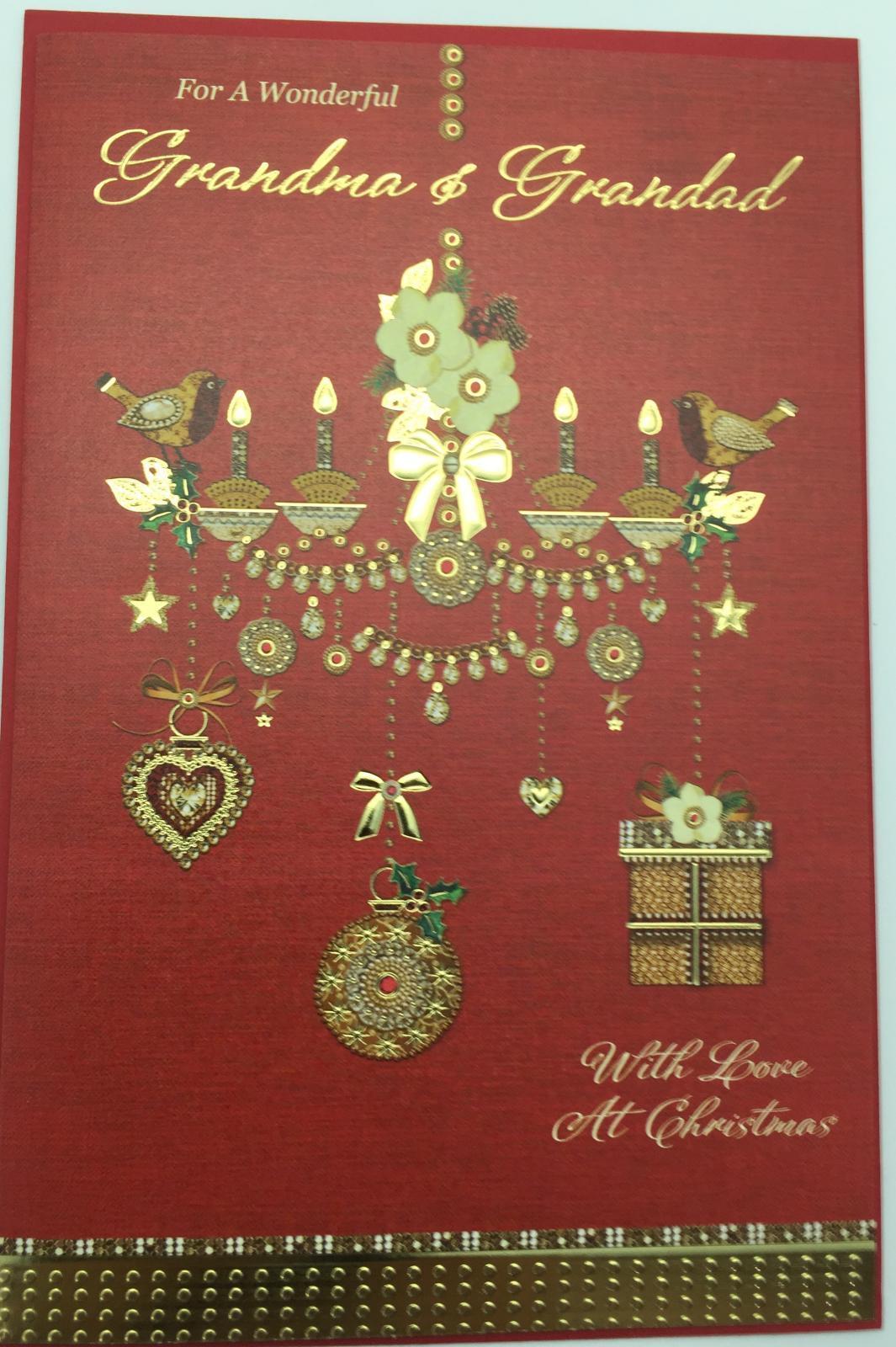 Grandma And Granddad Christmas card By Carte Blanche 