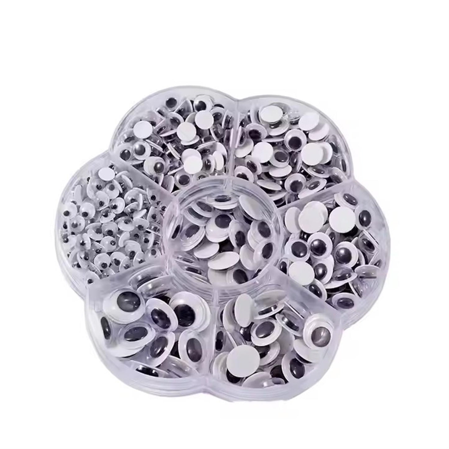 Pack of 500 Pieces Assorted Size Self-Adhesive Googly Wiggle Eyes