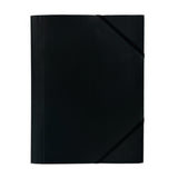 Janrax A4 Black 3 Flap Folder with Elasticated Closure