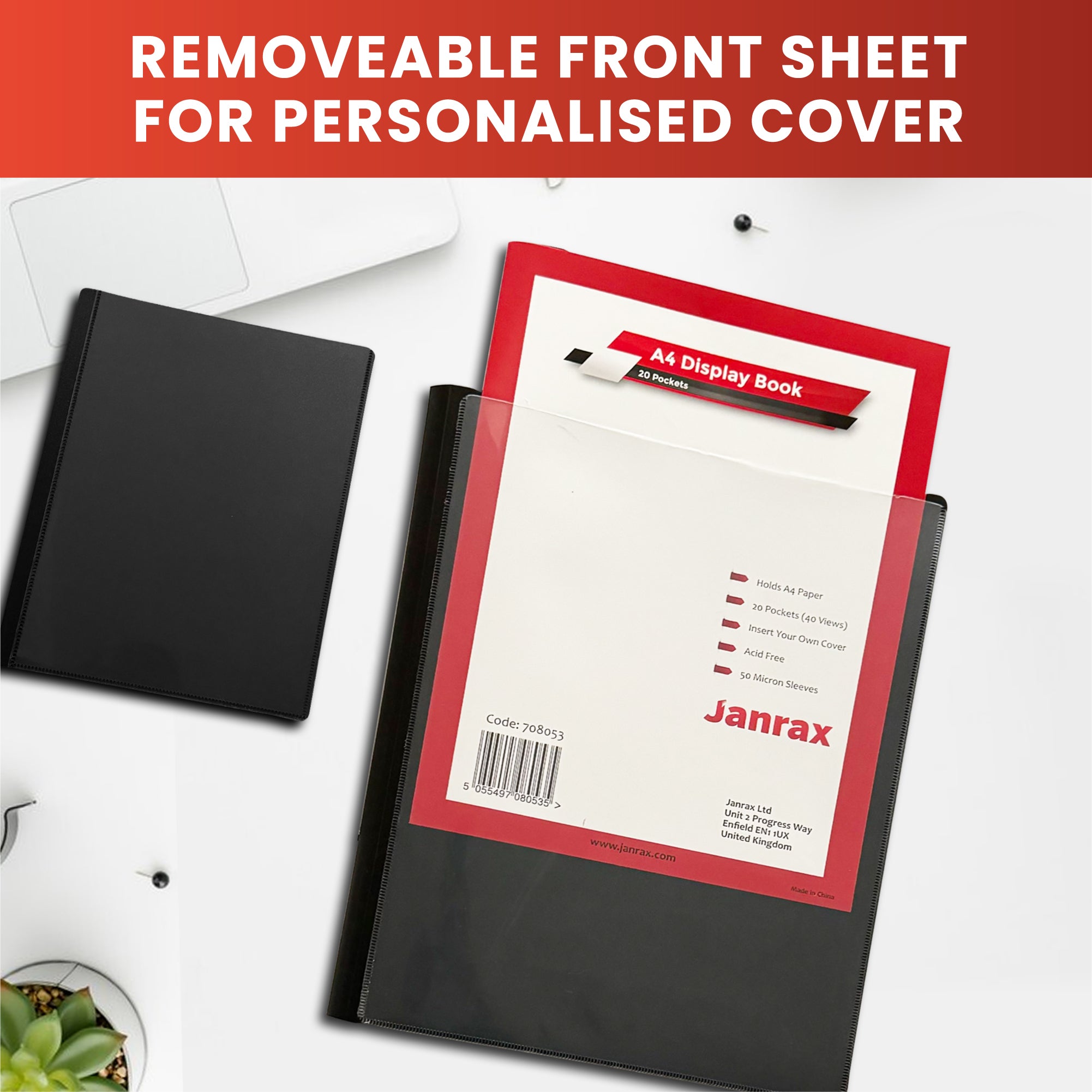 A5 Presentation Display Book 20 Pockets (40 Views) by Janrax