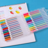 Pack of 24 Assorted Metal Pastel Glitter Neon Gel Ink Pens