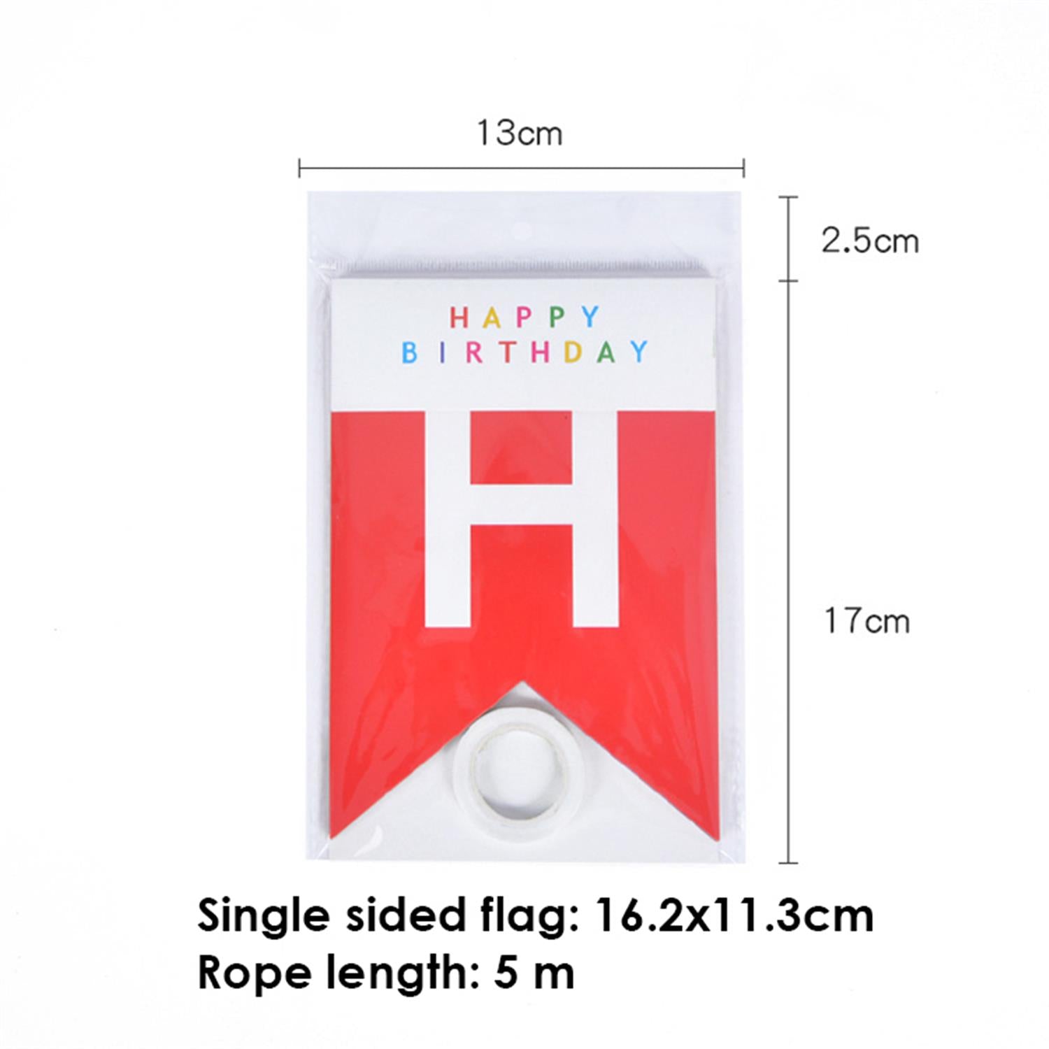 Rose Red Happy Birthday Party Banner
