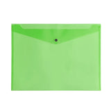 Pack of 12 Janrax A3 Green Document Wallets - Button Stud Folder