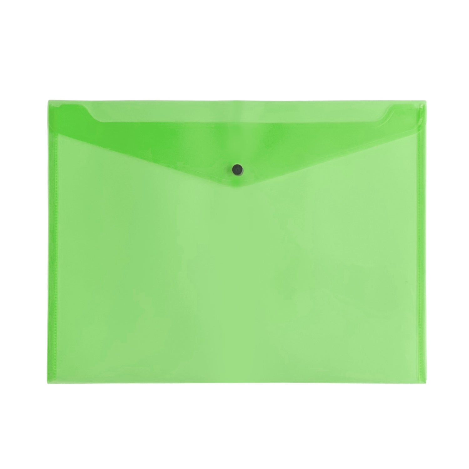 Pack of 12 Janrax A3 Green Document Wallets - Button Stud Folder