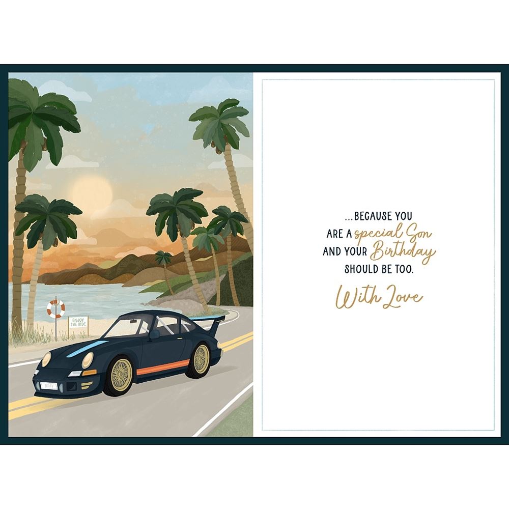 Amazing Son Birthday Card Sports Car Design 