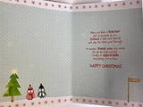 To My Teacher Happy Christmas School Thank you Appreciate Greeting Card