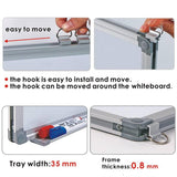 Aluminum Frame Magnetic Horizontal Vertical Whiteboard 90 x 180cm