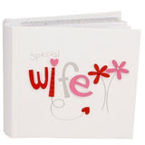 Special Wife Photo Album 3D Lettering Glitter Effect Xmas Keepsake Gift