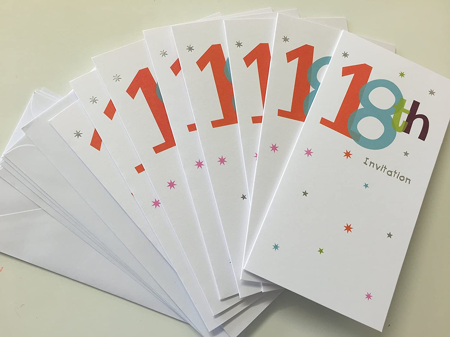 18th Birthday Party Invitations Pack of 8 White {DC}