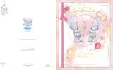 Bears Hold A Pink Wrapped Heart Boxed Handmade Girlfriend Birthday Card