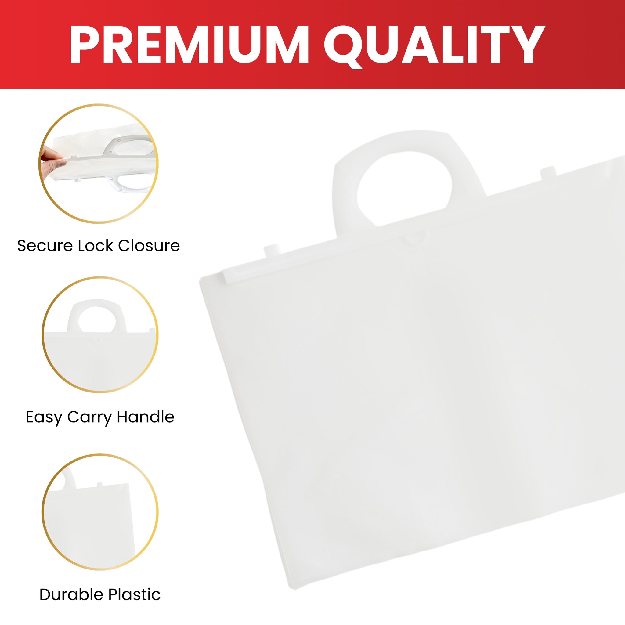 A4+ Clear Carry Folder – 180 Micron Poly Wallet with Handle & Clip Lock for Documents and Artwork