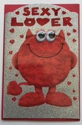 Sexy Lover Silver Foil Finished Valentine's Day Card 