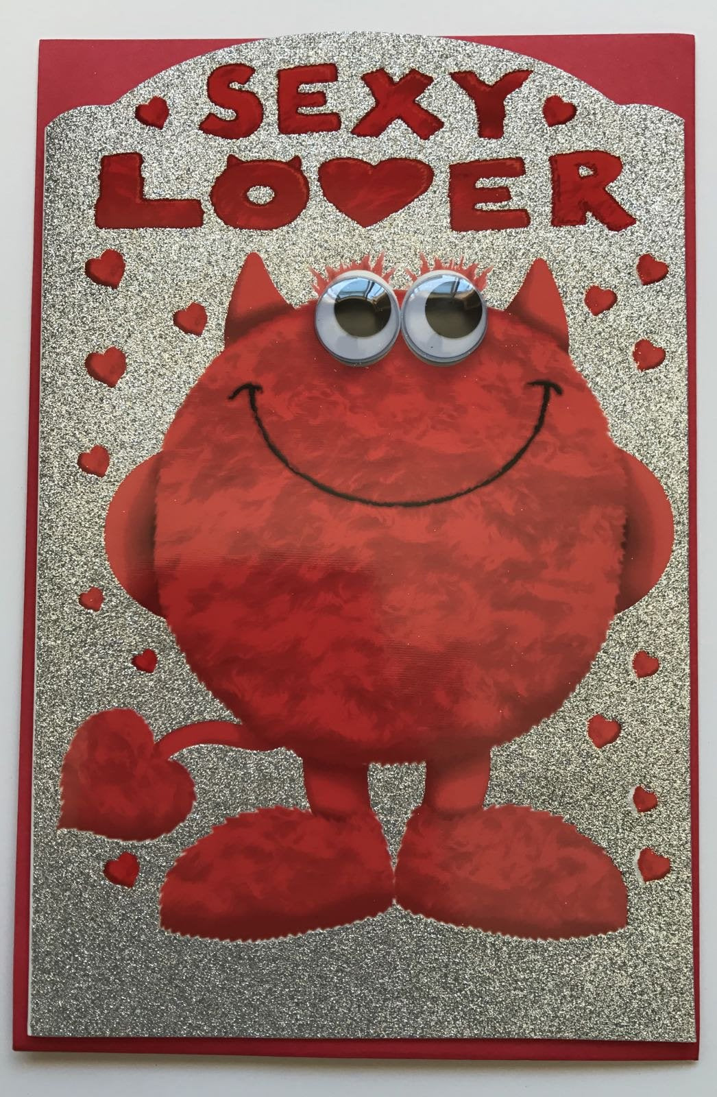 Sexy Lover Silver Foil Finished Valentine's Day Card 