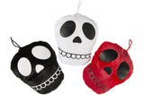 Single Halloween Skull Face Super Soft Plush 17 x 14cm
