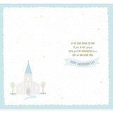 Chapel and Sentiment Verse Beautiful Grandson Christening Congratulations Card