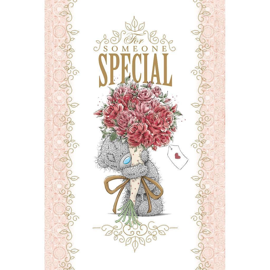 Me to You For Someone Special Bear & Bouquet Mothers Day Large Greeting Card 