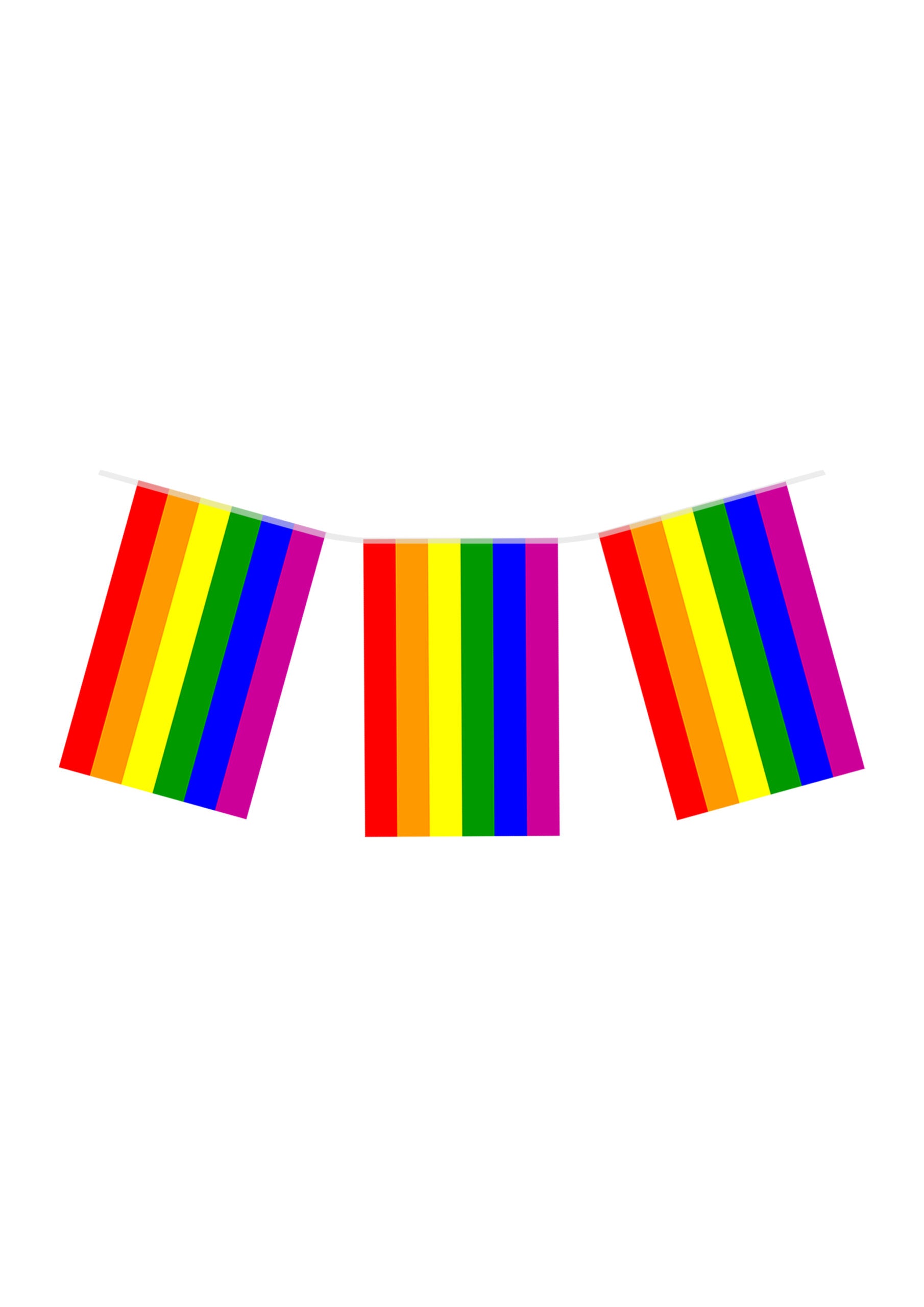 7m Gay Pride LGBTQ+ Rainbow Flag Bunting