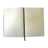 Single B5 96 Sheets Ruled PU Leather Hardcover Notebook with Button Closure