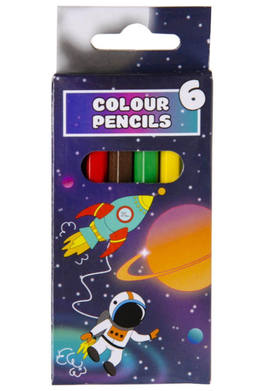 6 Pieces Space Colored Pencils 9cm