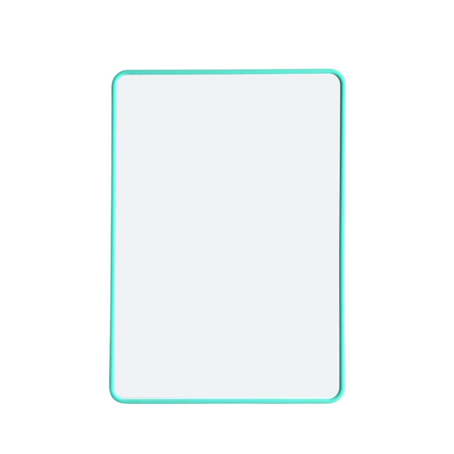 A4 Double Sided Magnetic Erasable MDF Plain Whiteboard With Cyan Border