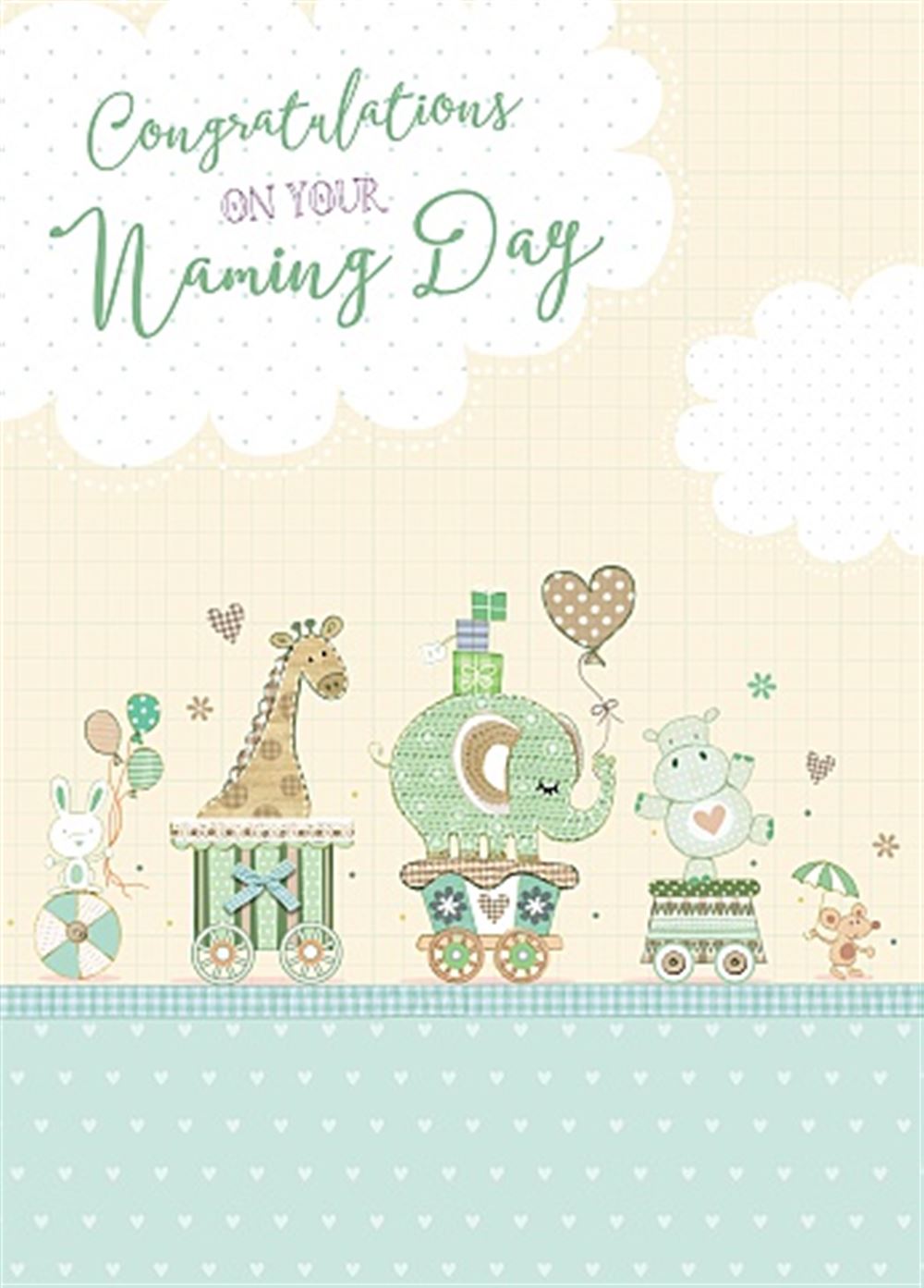 Baby Celebration Theme Congratulations on Your Naming Day Card