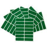 Pack of 98 Green 12x38mm Rectangular Labels - Adhesive Stickers