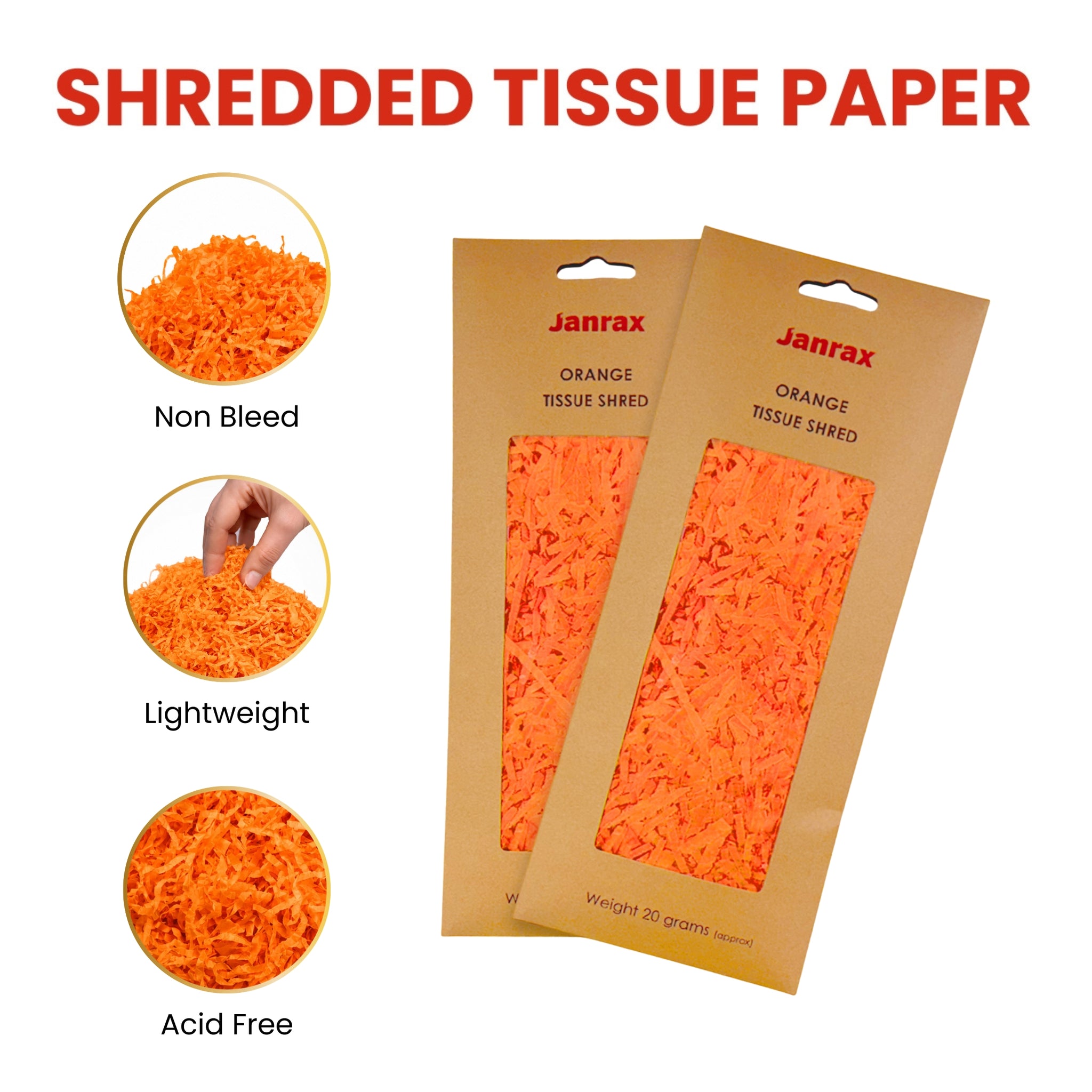 Orange Tissue Shred 20g