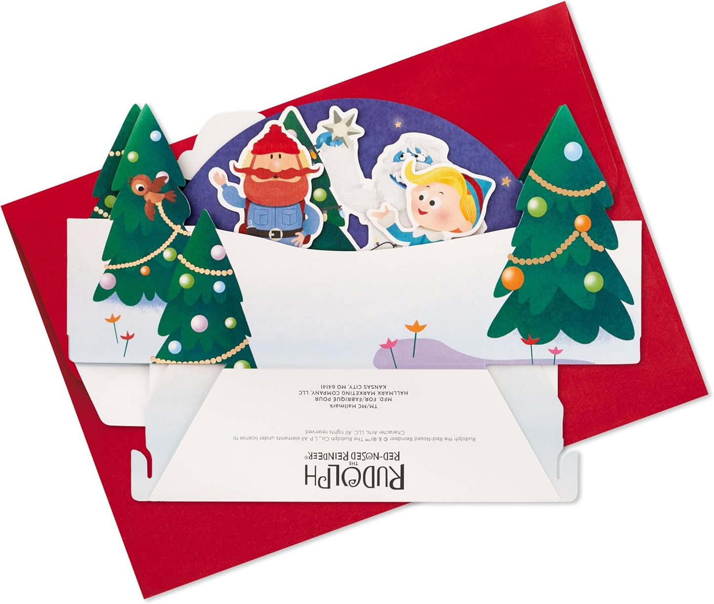 Snow Globe 3D Pop Up Santa & Rudolph Christmas Card {DC}