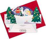 Snow Globe 3D Pop Up Santa & Rudolph Christmas Card {DC}