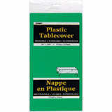 Emerald Green Solid Rectangular Plastic Table Cover, 54"x108"