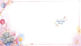 Bear Amongst Streamers Balloons And Gifts Birthday Wishes Card