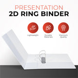 A4 White 3” (76mm) Presentation 2D Ring Binder with Fully Customisable Covers