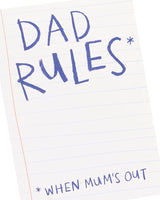 Funny Rules Design Dad Birthday Card