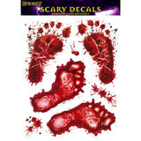 Halloween Blood Deco Feet Window Stickers {DC}